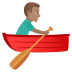 🚣🏽‍♂️ man rowing boat: medium skin tone display on JoyPixels